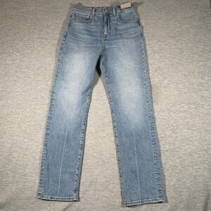 Madewell Jeans Womens 26 Blue 90s Straight High Rise Full Length Stretch Denim